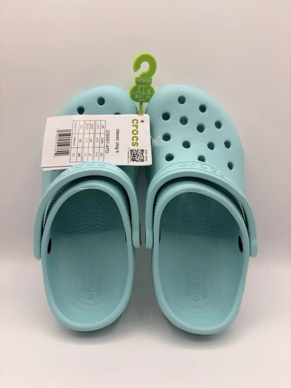Crocs Kids Classic Clog Size C13 EU 31 Retro Teal NWT